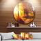 Designart - Autumnal Trees in Sunrays' Disc Large Landscape Metal Circle Wall Art